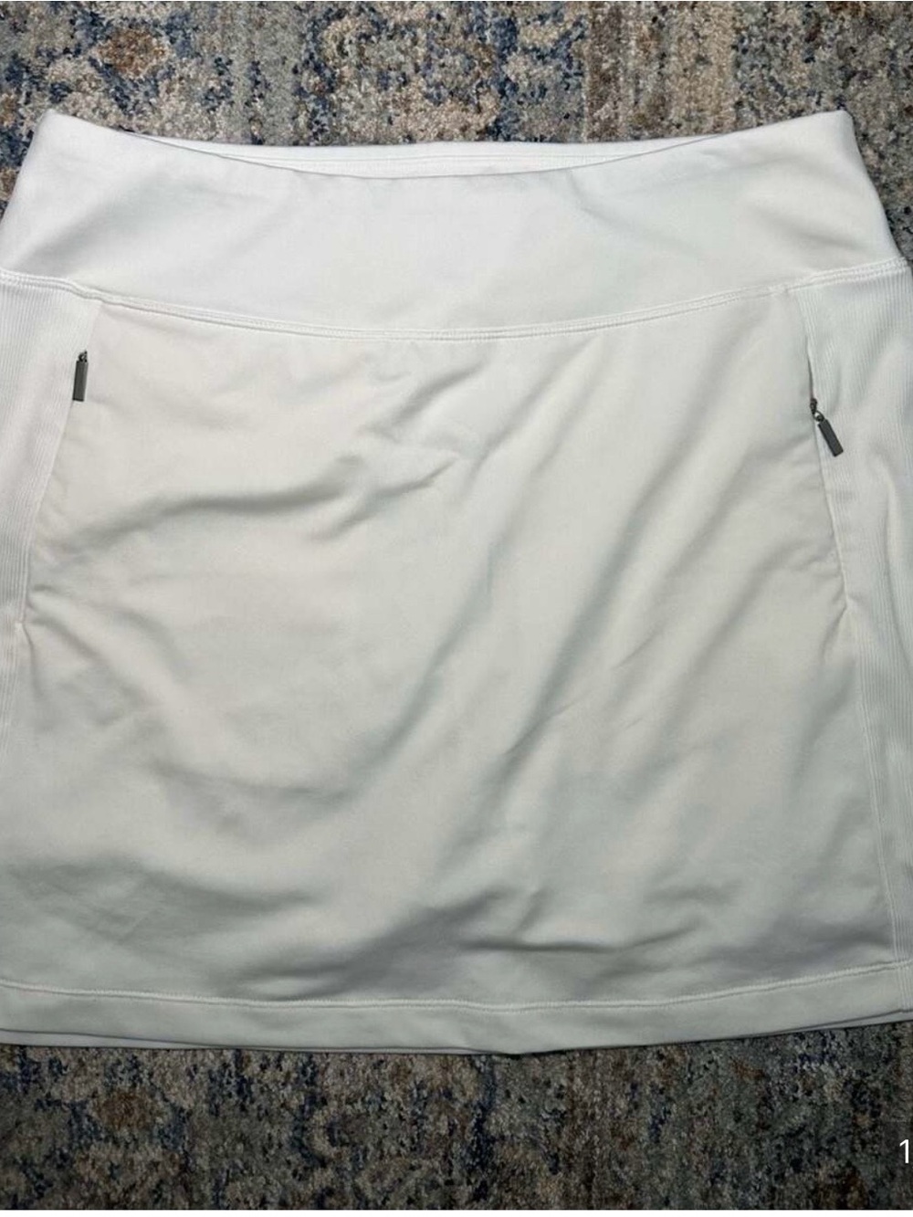Cutter & Buck White Athletic Skort with Zip Pockets